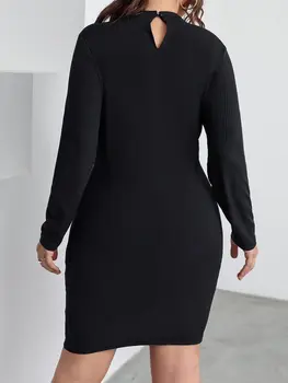 Вечерние платья Finjani для женщин 2022 Плюс Размер, Красивое сетчатое платье с жемчужным вырезом, осень-зима, черное приталенное Сексуальное вечернее платье